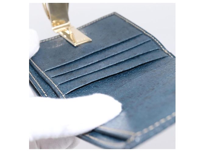 Carteira Bifold GUCCI Canvas Beige Gold Auth bs36910A Bege Dourado - vista 20