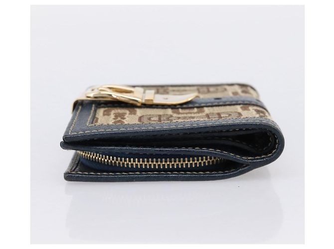 Carteira Bifold GUCCI Canvas Beige Gold Auth bs36910A Bege Dourado - vista 4