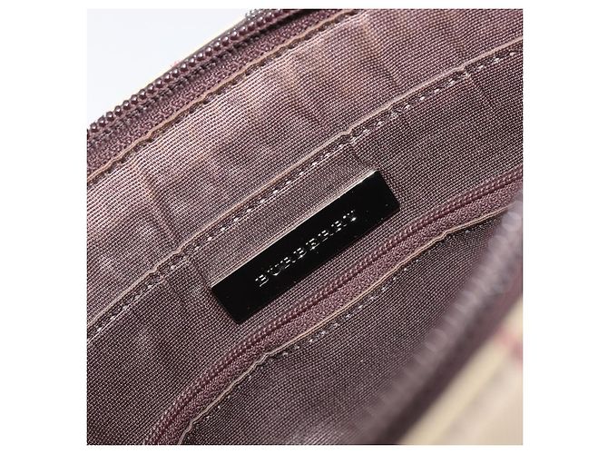 Borsa a tracolla BURBERRY Nova Check Canvas Beige Silver Auth 199499A Argento - vista 15