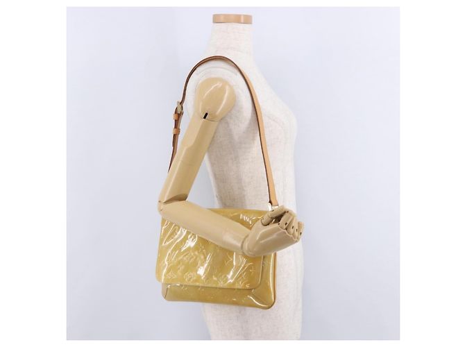 LOUIS VUITTON Monogram Vernis Thompson Street Bag Beige M91301 LV Auth hk4027 - vista 22