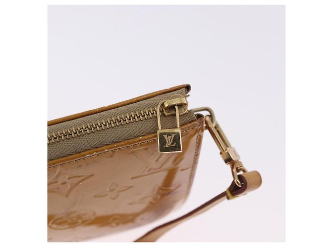 LOUIS VUITTON Monogram Vernis Lexington Pouch Beige M91010 LV Auth BA15398 - vista 18