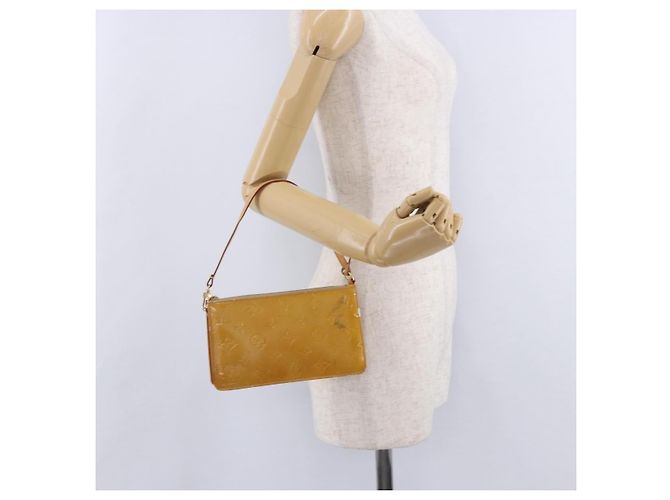 LOUIS VUITTON Monogram Vernis Lexington Pouch Beige M91010 LV Auth BA15398 - vista 22