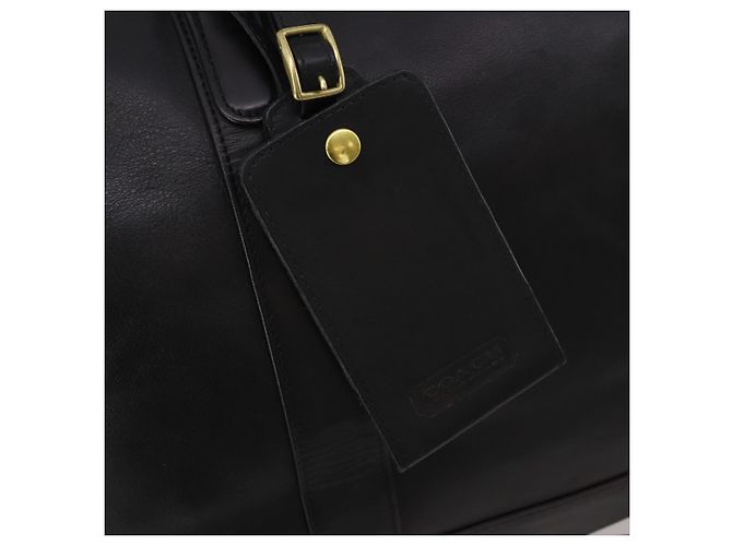 Borsa Boston Coach in pelle 2way nera tono oro Auth 200213 Nero - vista 16