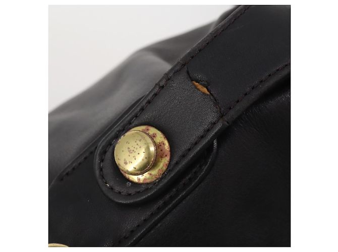 Borsa Boston Coach in pelle 2way nera tono oro Auth 200213 Nero - vista 17