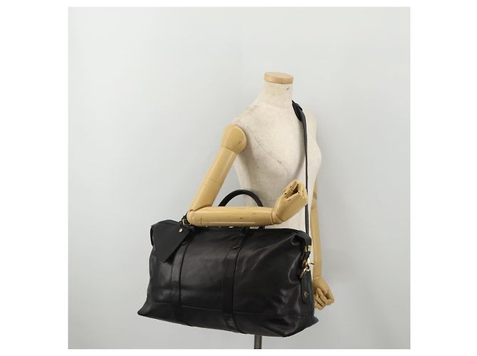 Borsa Boston Coach in pelle 2way nera tono oro Auth 200213 Nero - vista 25