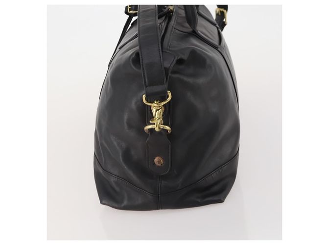 Borsa Boston Coach in pelle 2way nera tono oro Auth 200213 Nero - vista 4