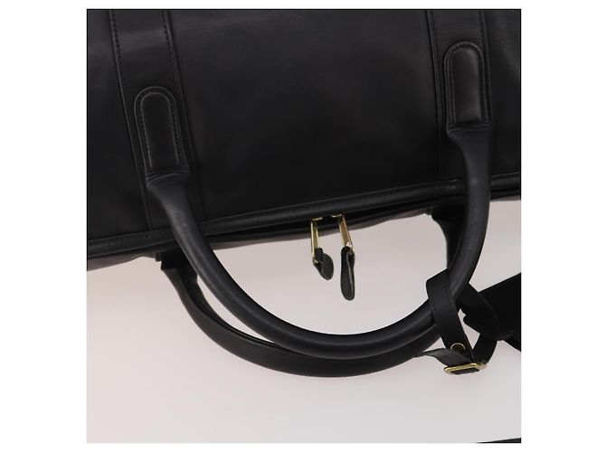 Borsa Boston Coach in pelle 2way nera tono oro Auth 200213 Nero - vista 9