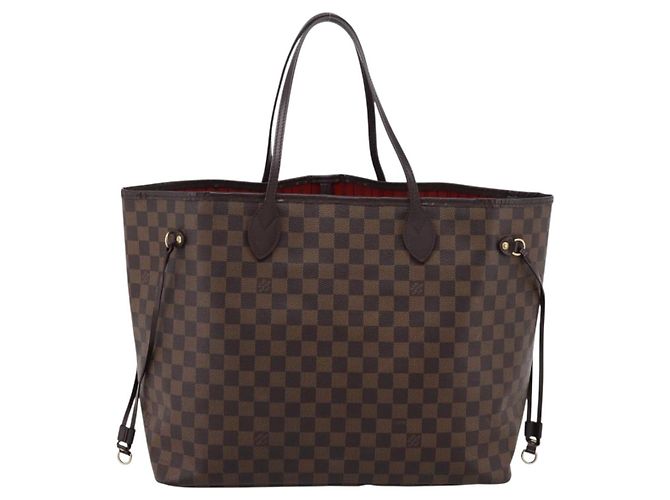Borsa Tote LOUIS VUITTON Damier Ebene Neverfull GM N51106 LV Auth 199470V - vista 2