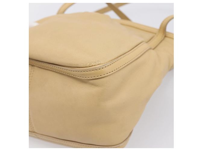 Borsa a mano LOEWE in pelle beige e oro autentica bs36826 D'oro - vista 16