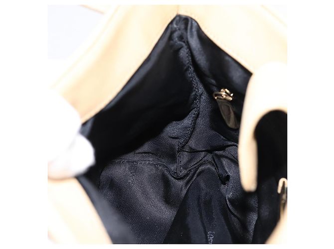Borsa a mano LOEWE in pelle beige e oro autentica bs36826 D'oro - vista 19
