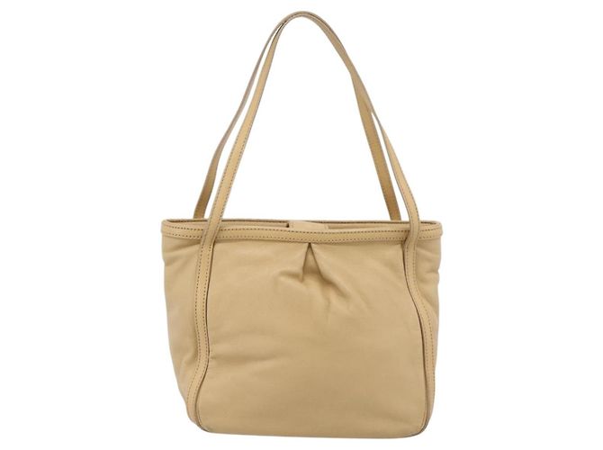 Borsa a mano LOEWE in pelle beige e oro autentica bs36826 D'oro - vista 2