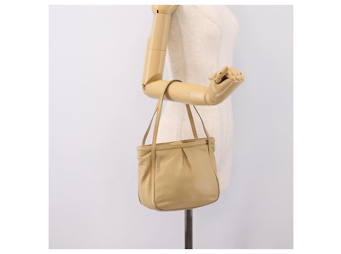 Borsa a mano LOEWE in pelle beige e oro autentica bs36826 D'oro - vista 21
