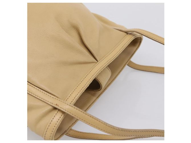 Borsa a mano LOEWE in pelle beige e oro autentica bs36826 D'oro - vista 6