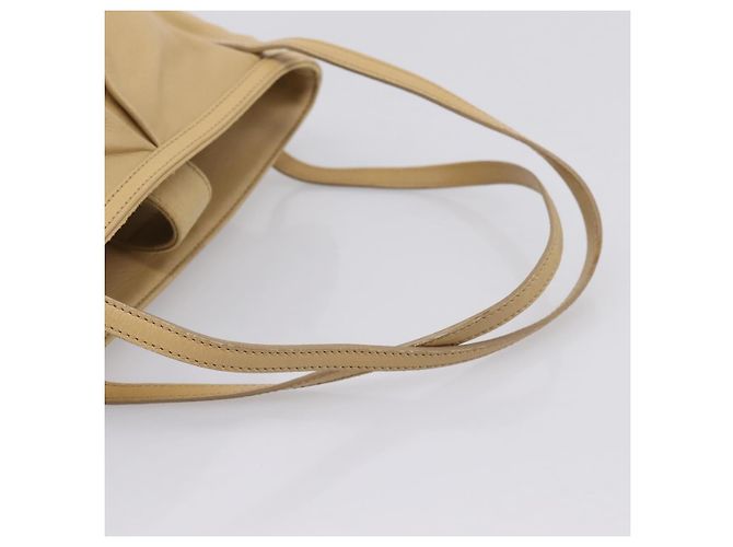 Borsa a mano LOEWE in pelle beige e oro autentica bs36826 D'oro - vista 7