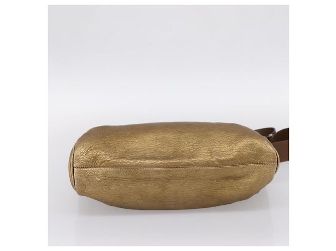 MARNI Handtasche Leder 2way Gold Silber Auth 202246A Golden - Ansicht 11