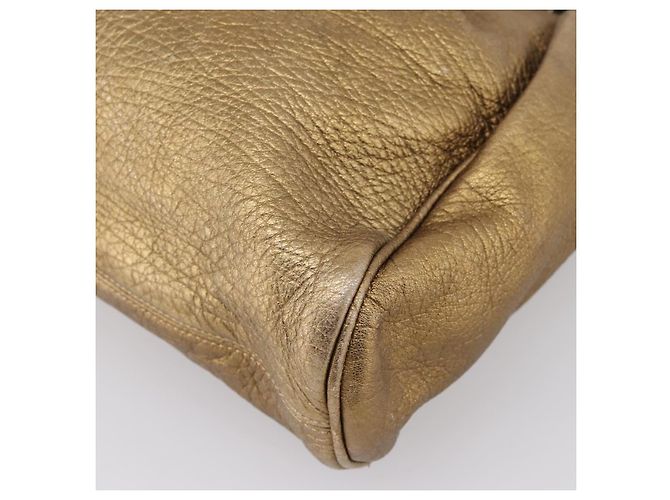 MARNI Handtasche Leder 2way Gold Silber Auth 202246A Golden - Ansicht 14