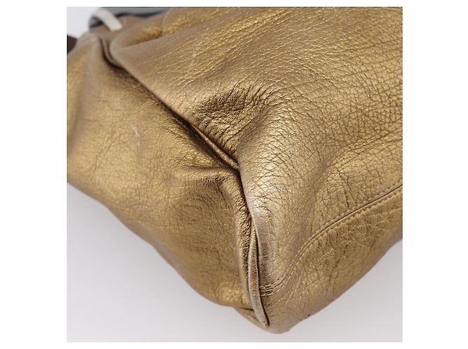 MARNI Handtasche Leder 2way Gold Silber Auth 202246A Golden - Ansicht 15
