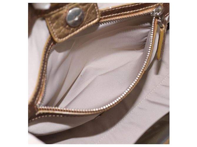MARNI Handtasche Leder 2way Gold Silber Auth 202246A Golden - Ansicht 21