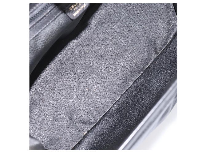 Céline CELINE Handtasche aus Leder Schwarz Goldfarben Auth 200334 - Ansicht 15