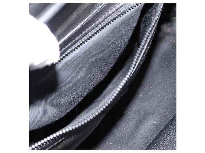 Céline CELINE Handtasche aus Leder Schwarz Goldfarben Auth 200334 - Ansicht 19