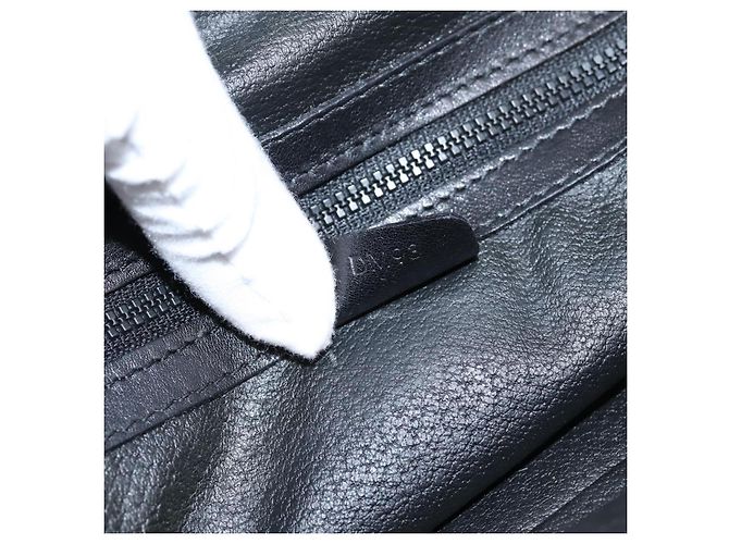 Céline CELINE Handtasche aus Leder Schwarz Goldfarben Auth 200334 - Ansicht 20