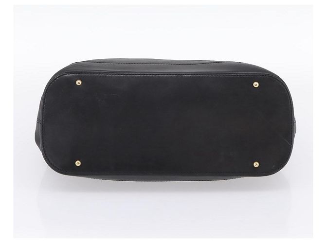 Céline CELINE Handtasche aus Leder Schwarz Goldfarben Auth 200334 - Ansicht 9