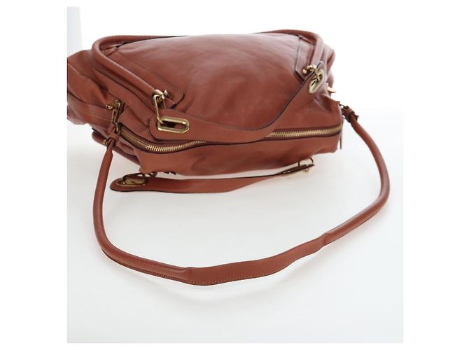 Chloé Borsa Chloe Paraty in pelle 2way Marrone Oro Auth 200955V D'oro - vista 10