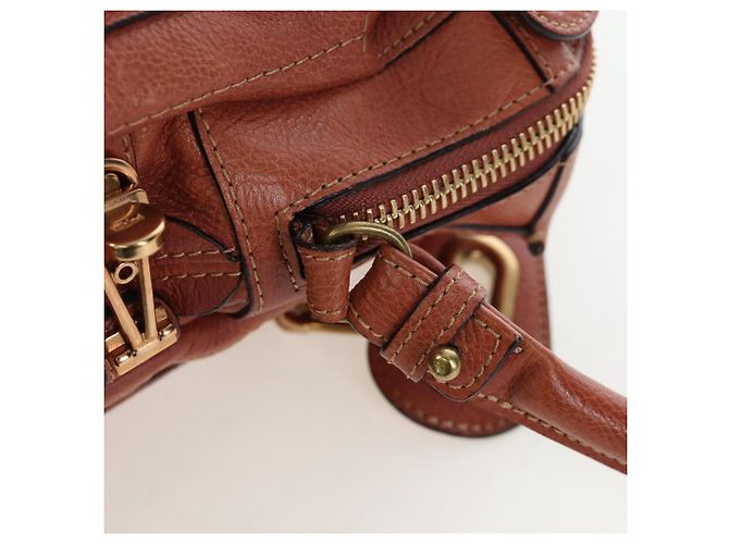 Chloé Borsa Chloe Paraty in pelle 2way Marrone Oro Auth 200955V D'oro - vista 12