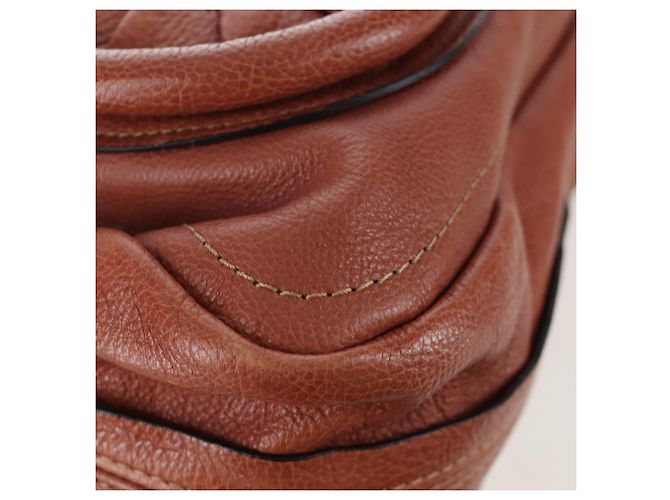 Chloé Borsa Chloe Paraty in pelle 2way Marrone Oro Auth 200955V D'oro - vista 16