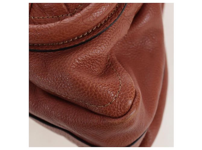 Chloé Borsa Chloe Paraty in pelle 2way Marrone Oro Auth 200955V D'oro - vista 17