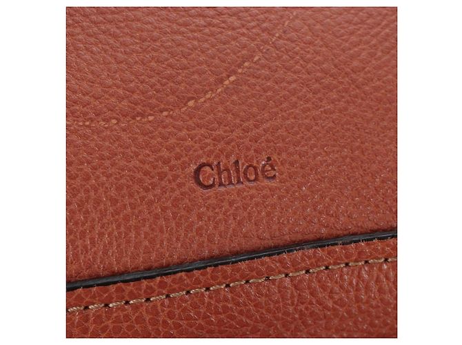 Chloé Borsa Chloe Paraty in pelle 2way Marrone Oro Auth 200955V D'oro - vista 18