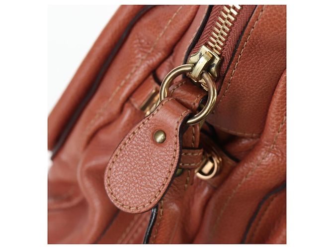 Chloé Borsa Chloe Paraty in pelle 2way Marrone Oro Auth 200955V D'oro - vista 20