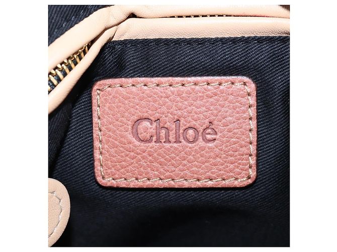 Chloé Borsa Chloe Paraty in pelle 2way Marrone Oro Auth 200955V D'oro - vista 21