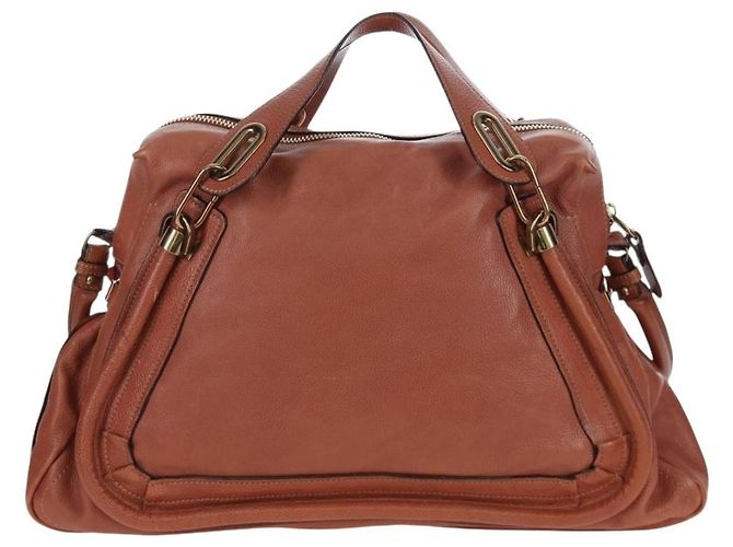 Chloé Borsa Chloe Paraty in pelle 2way Marrone Oro Auth 200955V D'oro - vista 4