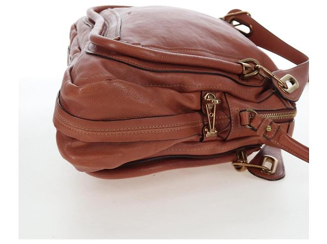 Chloé Borsa Chloe Paraty in pelle 2way Marrone Oro Auth 200955V D'oro - vista 6