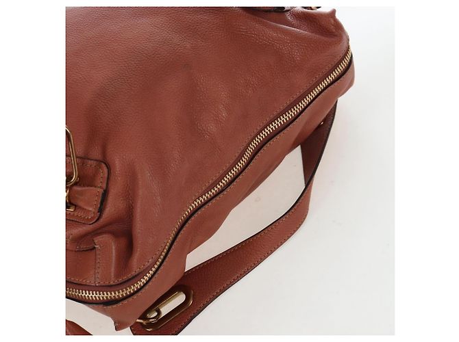 Chloé Borsa Chloe Paraty in pelle 2way Marrone Oro Auth 200955V D'oro - vista 7