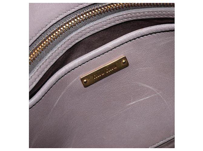 Borsa a mano Miu Miu Matelassé in pelle 2way Grigio Oro Auth 201882V Marrone D'oro - vista 18