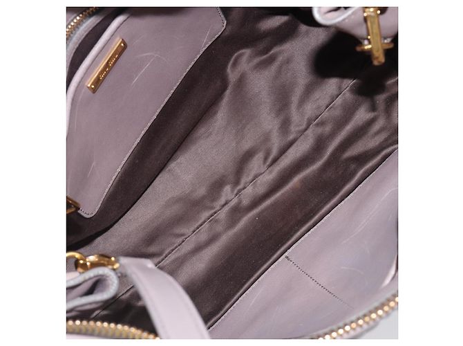 Borsa a mano Miu Miu Matelassé in pelle 2way Grigio Oro Auth 201882V Marrone D'oro - vista 19