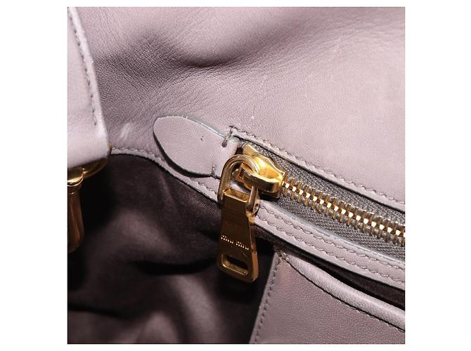Borsa a mano Miu Miu Matelassé in pelle 2way Grigio Oro Auth 201882V Marrone D'oro - vista 22