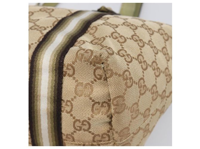 Borsa Tote GUCCI GG Canvas Beige e Tono Oro 137396 Auth 202117 - vista 10