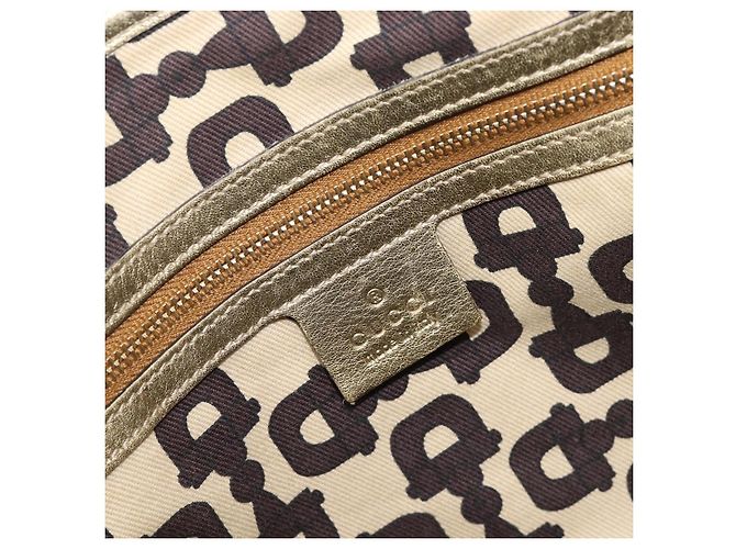 Borsa Tote GUCCI GG Canvas Beige e Tono Oro 137396 Auth 202117 - vista 15