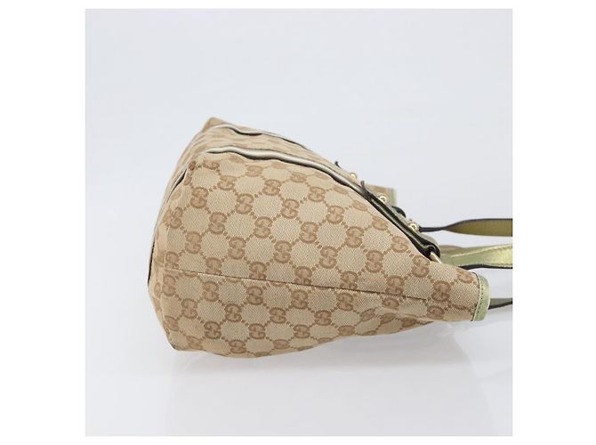 Borsa Tote GUCCI GG Canvas Beige e Tono Oro 137396 Auth 202117 - vista 4