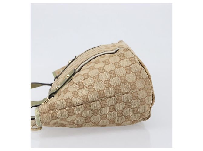 Borsa Tote GUCCI GG Canvas Beige e Tono Oro 137396 Auth 202117 - vista 5
