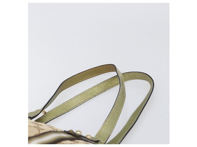 Borsa Tote GUCCI GG Canvas Beige e Tono Oro 137396 Auth 202117 - vista 8