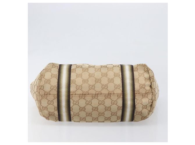 Borsa Tote GUCCI GG Canvas Beige e Tono Oro 137396 Auth 202117 - vista 9