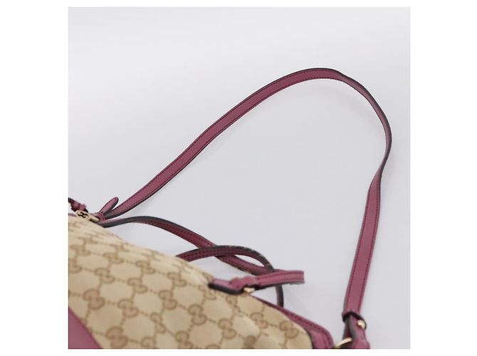 Borsa a mano GUCCI GG Canvas 2way Beige Gold 353120 Auth 200012 D'oro - vista 11