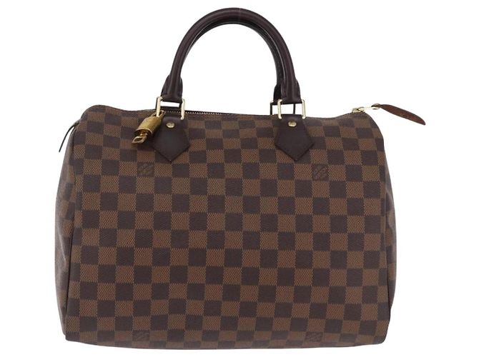 Borsa a mano LOUIS VUITTON Damier Ebene Speedy 30 N41364 LV Auth am12493V - vista 13