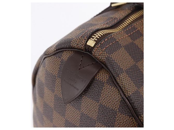 Borsa a mano LOUIS VUITTON Damier Ebene Speedy 30 N41364 LV Auth am12493V - vista 19