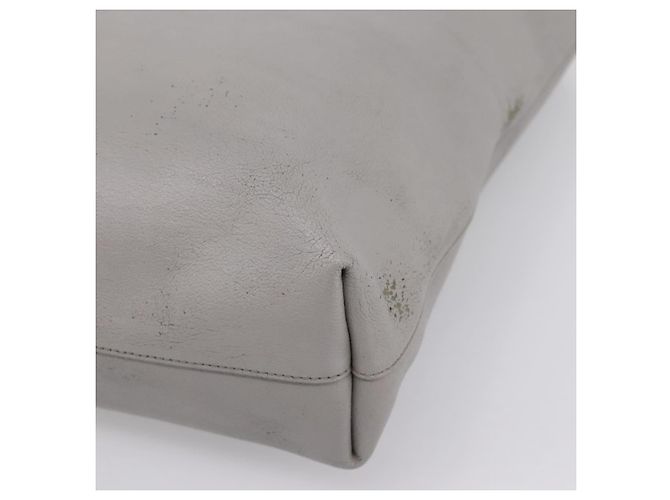 SAINT LAURENT Tote Bag aus Leder Grau Goldton Auth 202234 Braun - Ansicht 10