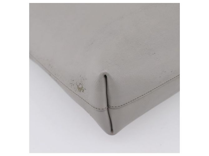 SAINT LAURENT Tote Bag aus Leder Grau Goldton Auth 202234 Braun - Ansicht 11